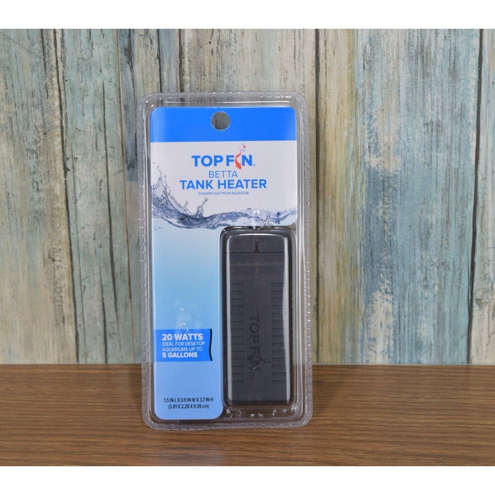 NEW Top Fin Betta Heater 20W Fish Tank Submersible Preset 77F Thermostat 5 Gal